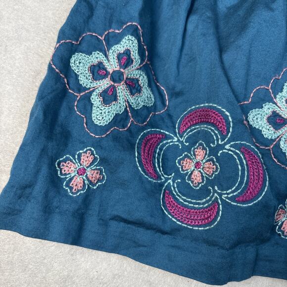 Tea‎ Collection Dress Girl 12-18 Embroidered Floral 100% Cotton Party Boho Puff - Picture 2 of 7